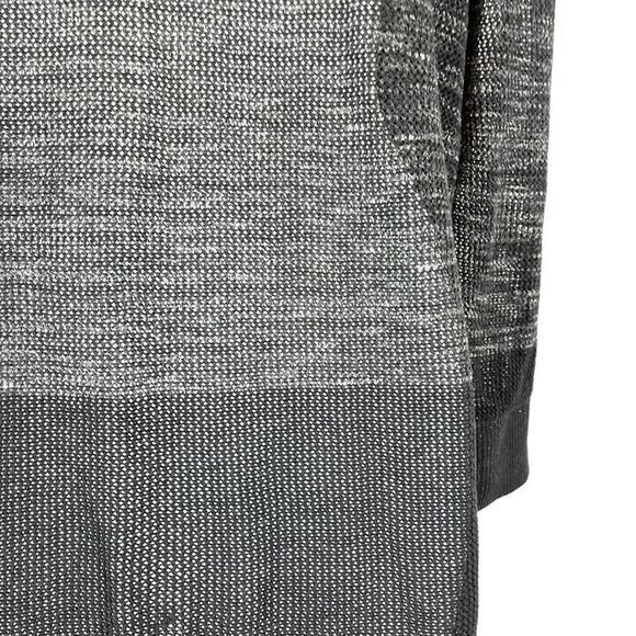 T by Talbots Womens White Black Loose Knit Long Sleeve Cotton Blend Sweater sz L - Picture 12 of 16